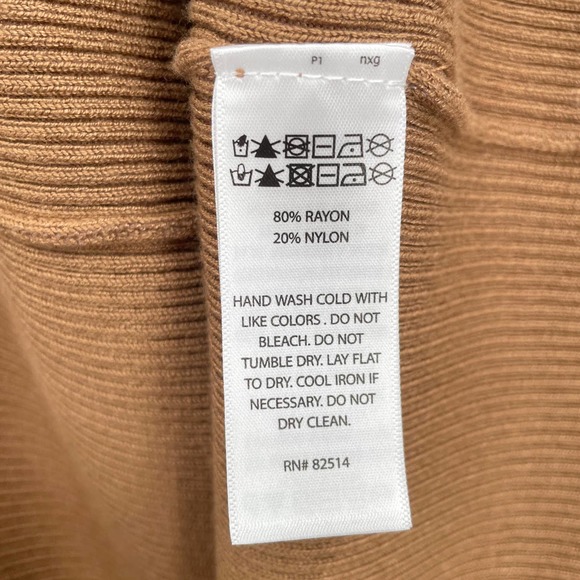 House of Harlow 1960 Long Sleeve Twist Front Ribbed Fitted Midi Dress Size Large - Picture 12 of 12